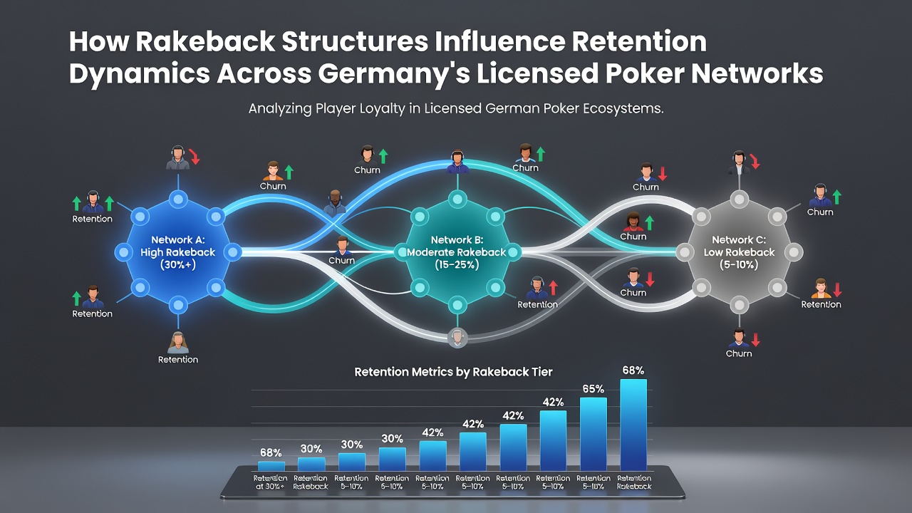 Illustration der Rakeback-Strukturen in deutschen Poker-Netzwerken mit Fokus auf Bindungsdynamiken
