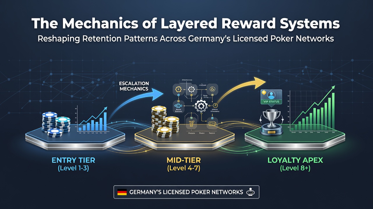 Darstellung gestaffelter Belohnungsebenen in deutschen Poker-Netzwerken mit Fokus auf Retention-Pfade